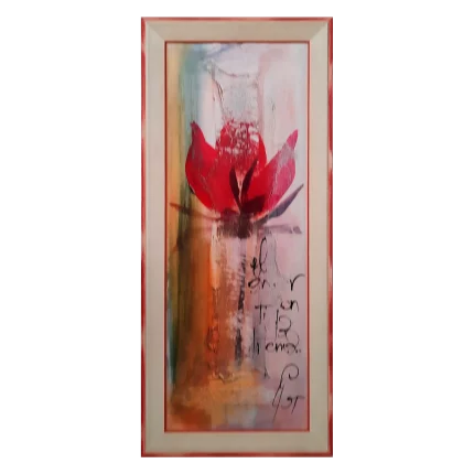 Cuadro flor rojiza