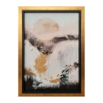 Cuadro abstracto oro-negro - Imagen 2