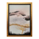 Cuadro abstracto oro-negro