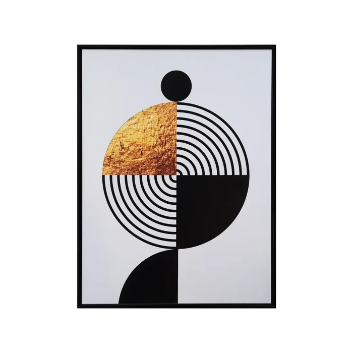 Cuadro abstracto oro negro - Imagen 2
