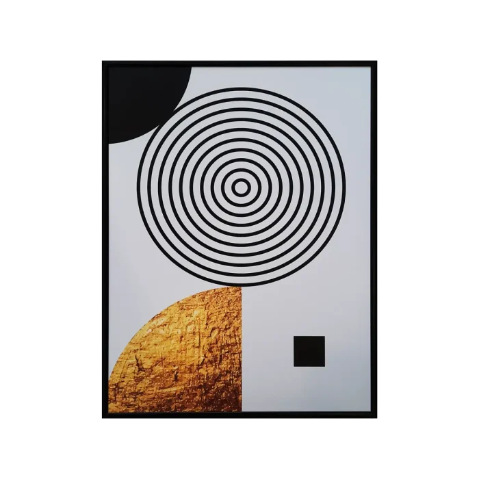 Cuadro abstracto oro negro - Imagen 3