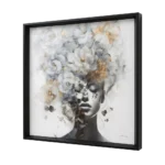 Cuadro dama flores - Imagen 2