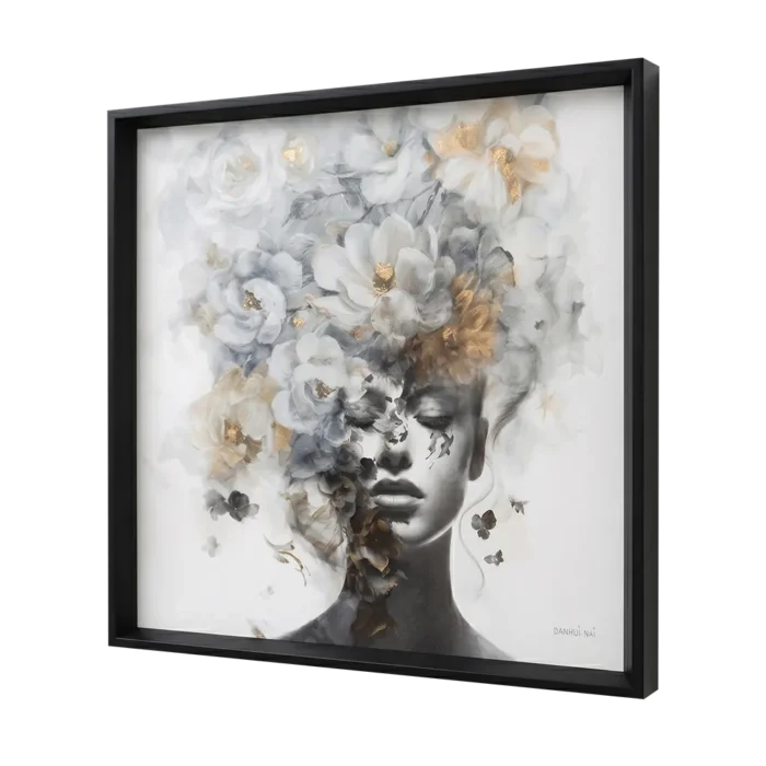 Cuadro dama flores - Imagen 2