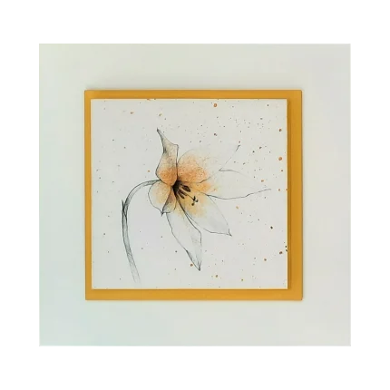 Cuadro flor gris I