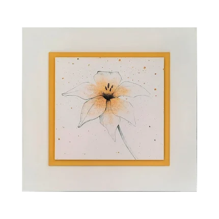 Cuadro flor gris II