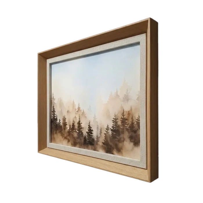 Cuadro paisaje árboles watercolor - Imagen 2